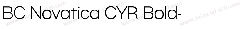BC Novatica CYR Bold字体转换